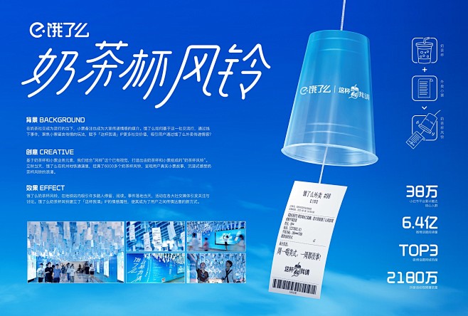 饿了么奶茶杯风铃，还原6000个真实小票...