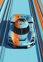 Porsche Vision 908 - Gulf Edition : Unveiled 4 years ago, the Porsche 908-04 is the result of the teamwork of five passionate designers, modelers, and photographers.The project was developed during their free time with the sole purpose of sharing their co