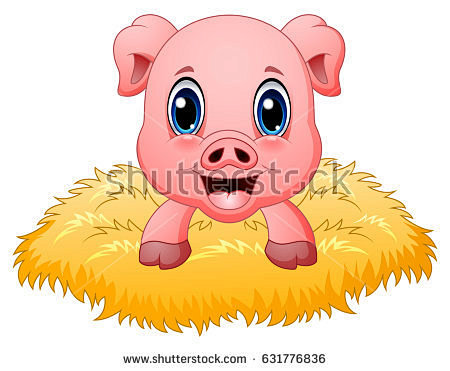 Cute pig cartoon in ...