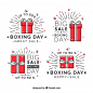 Modern boxing day sale badge Free Vector