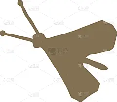 可爱的,两翼昆虫,卡通,自然,符号,图标集,野生动物,图像,剪影