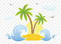 椰树 椰树素材 卡通椰树 树 椰树图片 椰树png 海滩椰树 夏季 夏天 