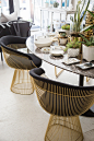 Brass and Wool Curve Chair Collection – Black Rooster Decor