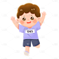 卡通感教育培训男生元素贴纸