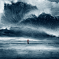 Kevin Carden在 500px 上的照片Huge Tidal wave with man