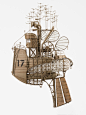 华丽的蒸汽朋克纸板飞艇 | 
荷兰艺术家 Jeroen van Kesteren ​​​​