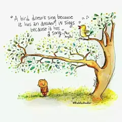 鸟儿歌唱，并非因为心中有答案，而是因为心中有歌