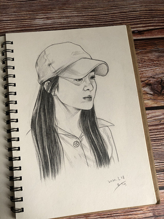 临摹朱丹微博的速写头像