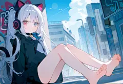 #NovelAI 《街头猫》 - Celine &amp; Ryan的插画