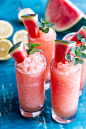 Pink Watermelon Lemonade Slushies