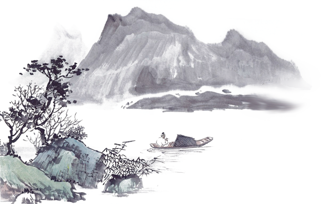 古典水墨山水画美景