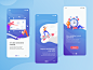 团队跟踪应用程序的入职屏幕flatdesign图标ui ui ux用户最小移动设计颜色清洁应用ui ux设计器ux应用程序屏幕应用程序设计应用程序移动插图illustraion ui设计ui ux设计ui ux