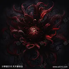 一种黑暗的花_提示词查看_Midjourneyai绘图工具关键词描述词咒语_1024X1024像素-枯树,岩石,危险,花朵,恐怖,扭曲,油画,原画,写实,黑暗幻想-提示词编号:2023062911165216-绘ai-www.ai016.com
