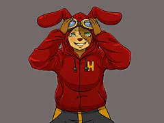 This is my Original Character named StrayHare the Red Hoodie. I use Photoshop to sketch then do lineart+colouring in PAINT Tool SAI.