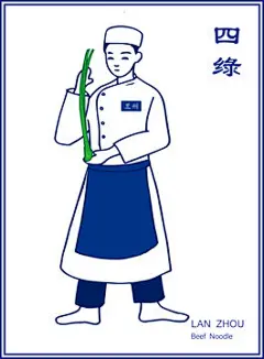 兰州牛肉面挂画四绿