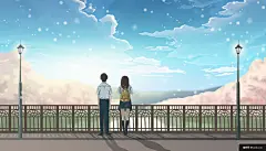 七夕素材 七夕 七夕海报 七夕节海报 七夕活动海报 海报七夕 热恋情侣人物插画插画绘画