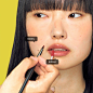 Photo by 네이밍 / NAMING. on August 07, 2023. May be an image of 1 person, eyeliner, makeup, lipstick, hair, sharpener, magazine and text that says 'BAGEL ழ RIPPLE'.