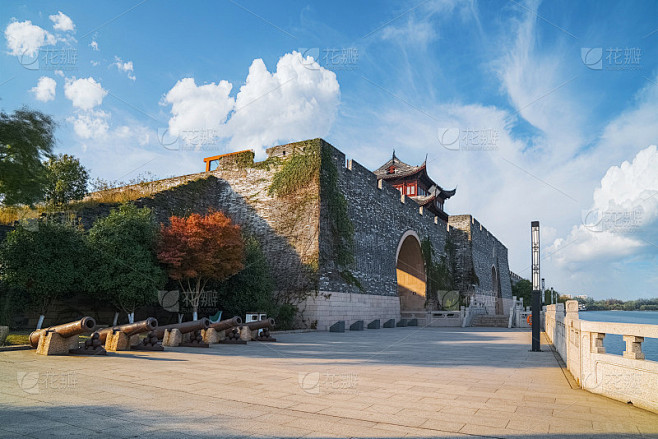 中国苏州古城墙与旅游景观