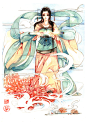 鸩纳兰  的插画 水彩扫描