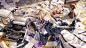 Anime 1700x956 Violet Evergarden anime girls anime typewriters blonde long hair