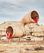 henry baumann turns wooden drums into croissant-like listening sculptures