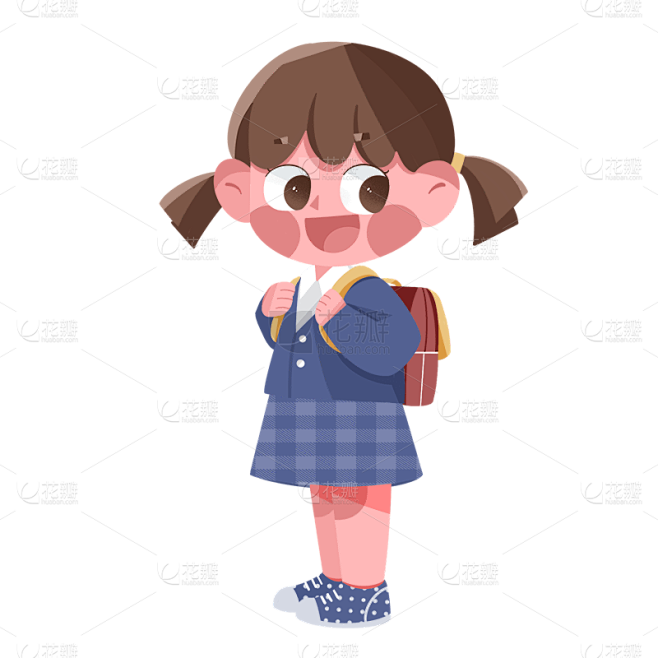 手绘-开学季相关贴纸-学生3