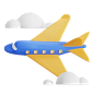 Airplane Flight 3D Icon