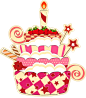 生日快乐艺术字中英文图片素材礼物帽子蛋糕PNG免抠位图PS素材
