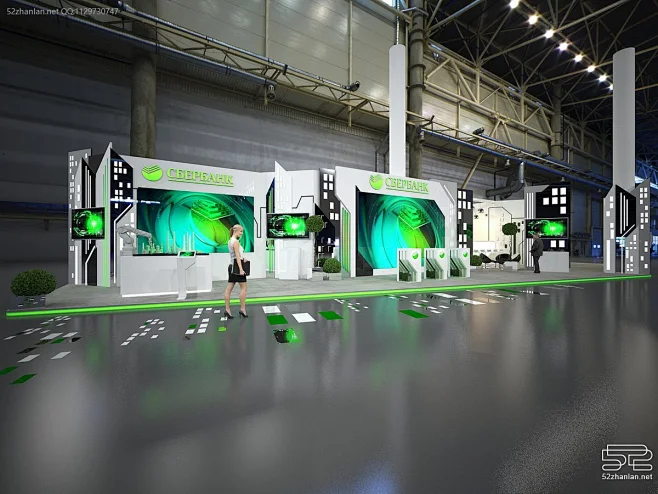 【sberbank】展台设计分享 - 52展览设计