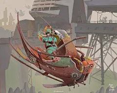 绝佳空间感！一组概念场景插画