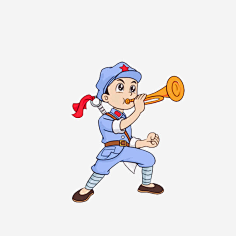 com采集欣欣猪采集到儿童画红军长征胜利高清素材 png 页面网页 平面