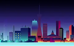 郑州地标插画-古田路9号-品牌创意/版权保护平台