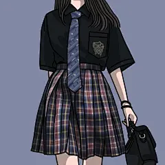 jk少女日常手绘头像
画师：画jk的脑虎