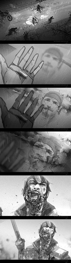 Richard anderson 给往日不再宣传片绘制的一些故事版 . ​​​​