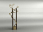 ceramic sculpture deco furniture branch bird 装饰  陶瓷 书法  摆件 屏风  鸟 透明 金属
