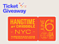 Hangtime NYC Ticket Giveaway giveaway typography branding icon vector logo 2d flat illustration design hangtimenyc