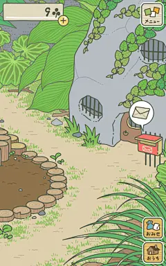 日本卡通手绘风格手游游戏界面-旅かえる 旅行青蛙