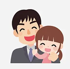 父女父亲节父爱父亲与女孩童年小女孩感恩插画卡通手绘高清素材 父爱 设计图片 免费下载 页面网页 平面电商 创意素材 png素材