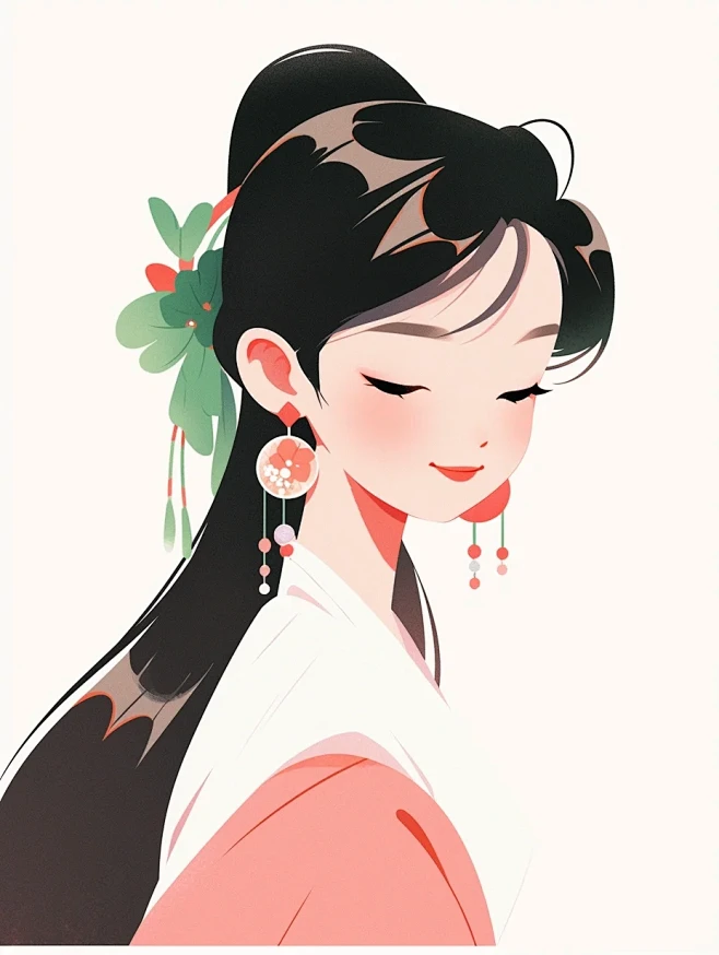 做了一个甜甜的梦|扁平风格人物插画