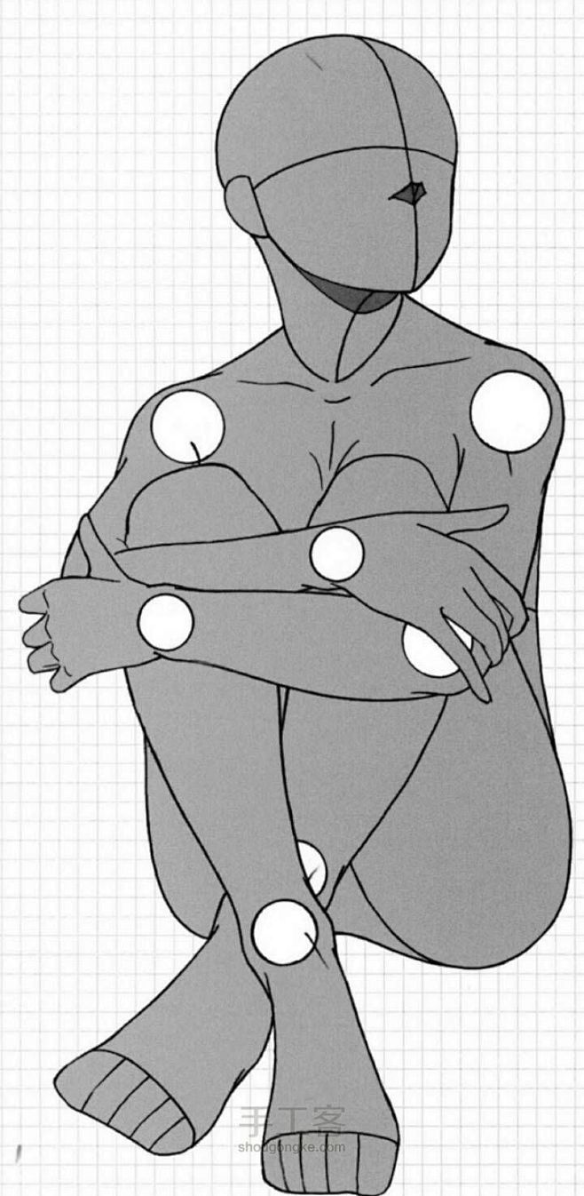 动漫人物透视动作画法转第18步