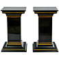 Pair of Lacquered Greek Key Pedestals | 1stdibs.com@北坤人素材