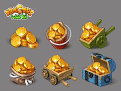 空调君采集到Game Icon - 金币元宝