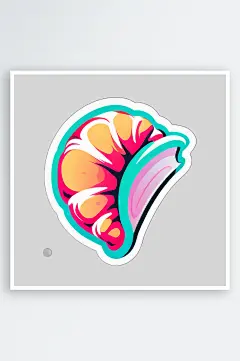 温柔唯美的海螺贴图插画设计-众图网
