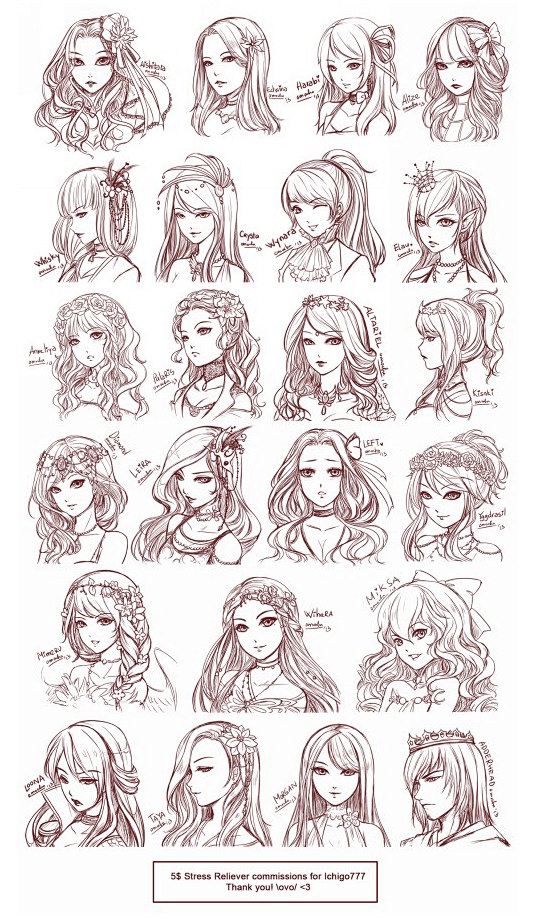 十张漂亮的人物创作手稿分享-插画告白漫画...