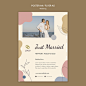 Wedding flyer template design Free Psd