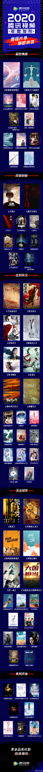 置顶 2020#腾讯视频年度发布会# #鹅厂星品大赏#
超强片单 重磅来袭
五大剧目 一睹为快
爆款集结 速来围观 ​​​​