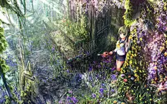 彩色动漫人物插画背景 【酷图网】彩色,动漫,人物,插画,背景