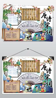 WORD唐诗宋词小报古诗词国学经典手抄报