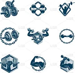 创造力,化妆舞会服,杠铃,哑铃,学校体育馆,力量,收集,举重,推,锻炼