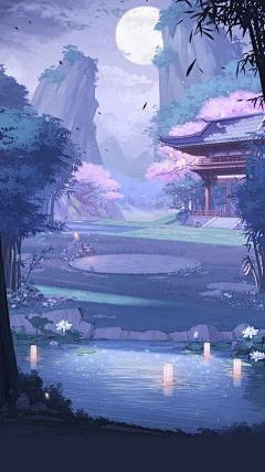 仙侠背景（竖）-花瓣网|陪你做生活的设计师